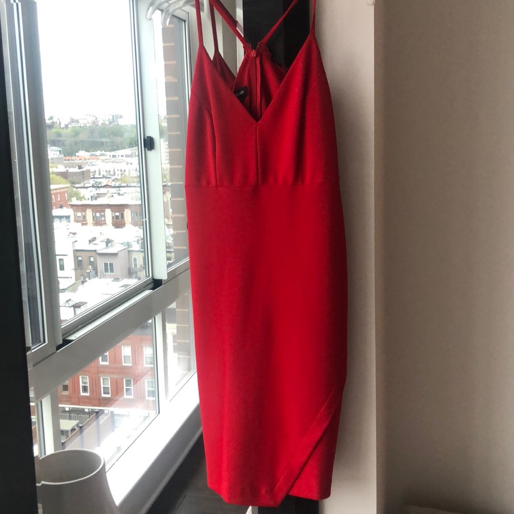 Bebe red cocktail dress